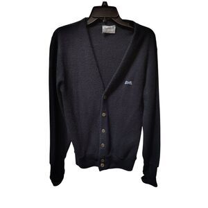 Vintage Le Tigre Medium Black Button Up Long Sleeve Cardigan